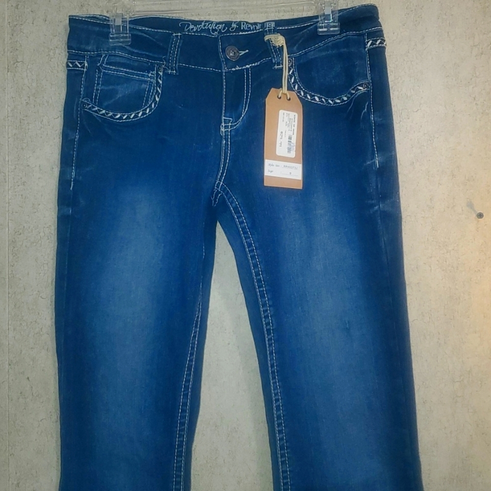 NWT Revolution by revolt women's sz 9x34 bootcut bluejeans